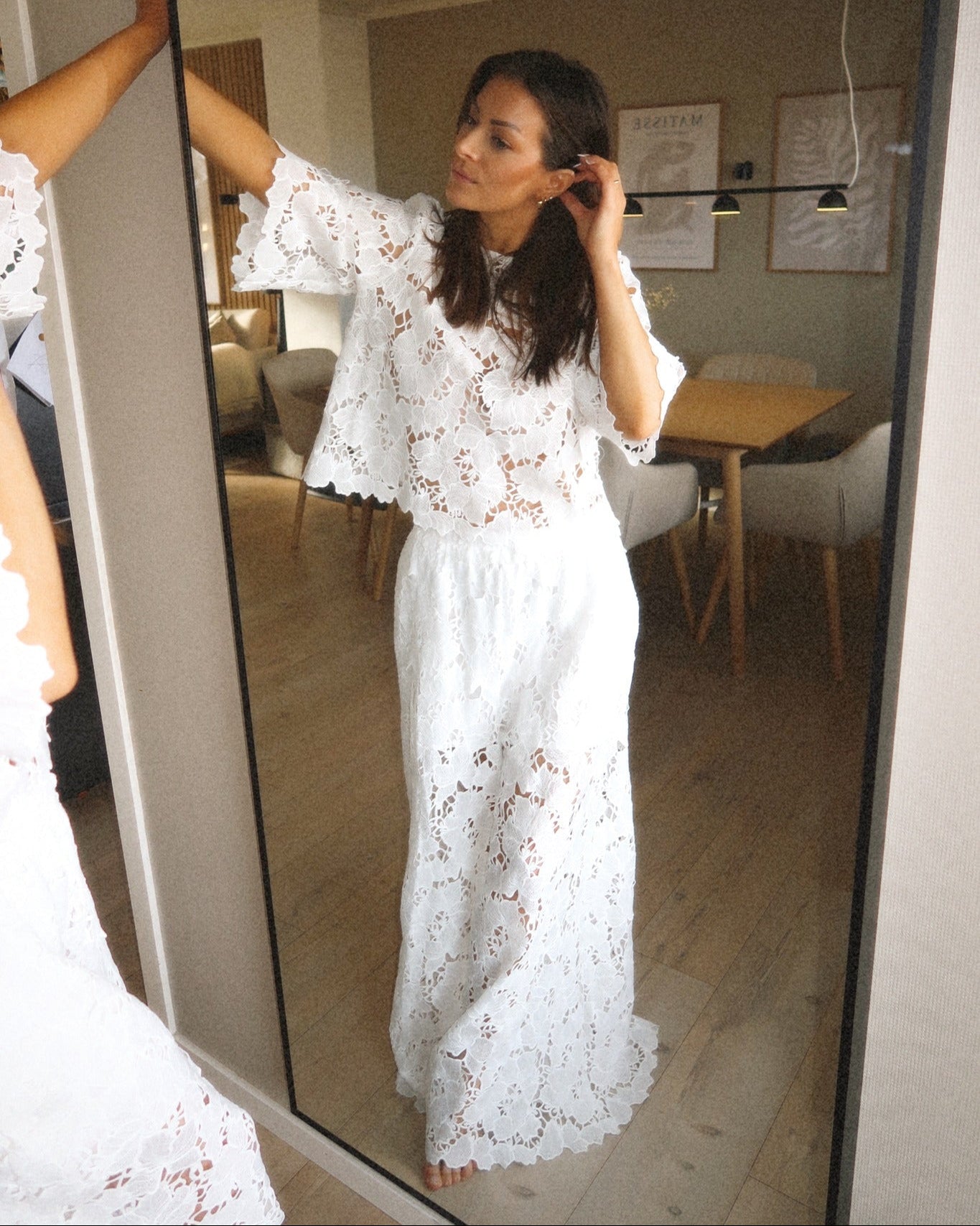 VIHYLDE Trousers - Cloud Dancer